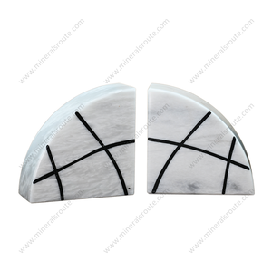 Sujetalibros Modernos, Sencillos y Creativos de Mármol Blanco Grabado con Empaque Personalizable para Salas de Exhibición, Oficinas y Regalos - Precio - Product Image 2