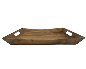 Vente en gros directe d'usine 100% bois naturel et plateau de service incurvé en matériau de marbre écologique vente chaude au Vietnam - Product Image 3