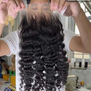 Top vente 100% cheveux humains bruts vietnamiens birmans bouclés avec couleur naturelle pour la fermeture de dentelle suisse de Cloudyhair - Product Image 1