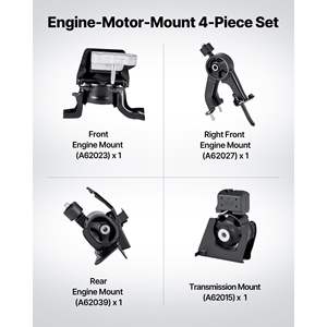 Kit de remplacement de supports moteur et de transmission compatibles pour Toyota Corolla 1.8L L4 (2009-2013) – Ensemble de 4 supports sécurisés, qualité OE # - Product Image 2