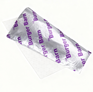 Logo Printing Food Grade 8011 Alloy Aluminium Foil <b>Laminated</b> Honeycomb Insulated Wrap for Burger Sandwich Fast Food - Product Image 4