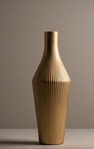Vase à fleurs moderne en métal doré, centre de table vertical cannelé de luxe, récipient décoratif pour la maison, l'hôtel, vente en gros - Product Image 2