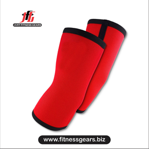 Genouillère en néoprène noir avec bordure rouge, à enfiler, compression, soutien, respirante, protection universelle unisexe toutes saisons - Product Image 5