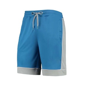 Shorts Bermuda pour homme bleus à séchage rapide avec bande latérale et cordon de serrage à la taille, vêtements de sport décontractés - Product Image 1