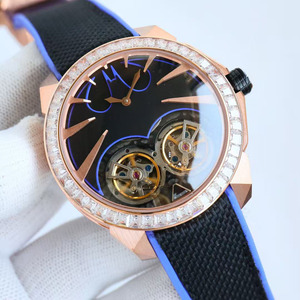 Reloj de Hombre Mecánico Automático Tourbillon, Deportivo, Casual, con Bisel Incrustado de Diamantes, Elegante, Moderno y Lujoso - Product Image 6