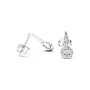 Pendientes de Moissanita Geométricos con Corte Brillante Redondo, Plata 925 con Baño de Rodio, Joyería de Boda para Mujer - Product Image 4