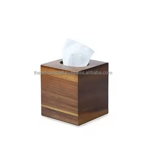Elegante cubierta de caja de pañuelos de madera para tocador de baño y decoración de oficina para Baño, Dormitorio, oficina, Natural - Product Image 4