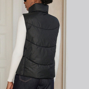 Gilet matelassé chaud d'hiver pour femme, best-seller, fermeture éclair et boutons, veste sans manches décontractée - Product Image 2