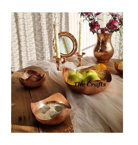 Juego de Tazones para Frutas de Hierro Ecológico Color Cobre Metálico, Juego de Tres Tazones de Diferentes Tamaños, Tazón para Servir de Alta Calidad a los Mejores Precios - Product Image 1