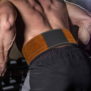 13mm 10mm Thickness Cowhide Powerlifting Lever Buckle Belts Adjustable <b>Training</b> Support Maximum Tightness Heavy Duty Gym Belts - Product Image 3