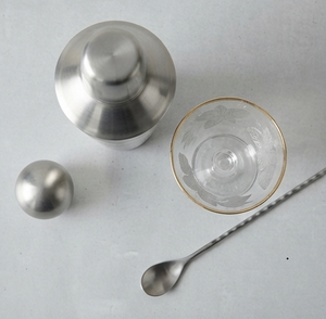 Shaker à cocktails en métal très vendu, outil de bar en acier inoxydable, meilleur prix, ensemble shaker et doseur à cocktails plaqué argent - Product Image 5