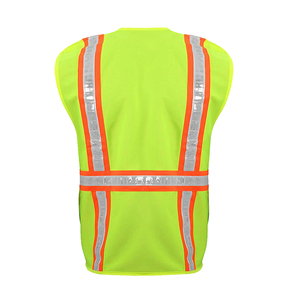 Chaleco de Seguridad Reflectante Amarillo de Alta Visibilidad Clase 2, Material de Malla Impermeable, Opción de Logotipo Personalizado con LED Intermitente - Product Image 6