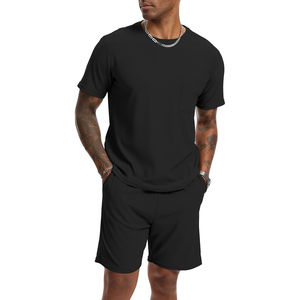 Conjuntos Casuales para Hombre al por Mayor, Camiseta de Manga Corta y Pantalones Cortos, Ropa de Marca para Hombre, Conjunto de 2 Piezas para Verano, 100% Algodón - Product Image 6