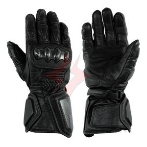 Gants de moto en cuir longs à haute protection avec protection des phalanges pour hommes et femmes, résistants aux chocs, pour la conduite de moto - Product Image 5