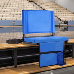 Sedile da Stadio Imbottito con Supporto per le Spalle, Sedia Pieghevole per Tribuna con Schienale Imbottito e Poggiacollo - Product Image 2
