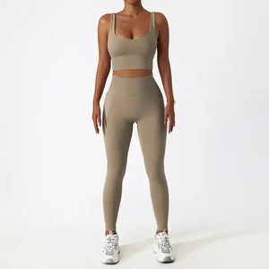 Highly Customized Women's Yoga Set with Built-in Resistance Bands Solid Quick Dry Narrow Fit for Upper Training - Product Image 6