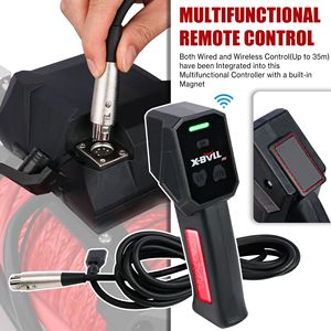 Kit de cabrestante eléctrico de 12V, capacidad de carga de 10000 lb, impermeable, IP67, cabrestante de cuerda sintética, mando a distancia inalámbrico de mano con cable - Product Image 2