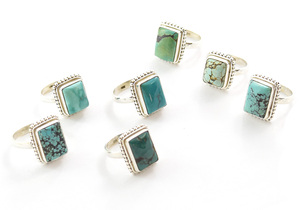 Natural Turquoise Gemstone Handmade Jewelry <b>Silver</b> <b>Rings</b> <b>Silver</b> <b>Silver</b> <b>Rings</b> for <b>Men</b> Women Accept OEM & ODM - Product Image 5
