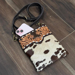 Nuevo bolso cruzado de cuero de vaca de gran capacidad a la moda para mujer, Mini bolso de un solo hombro para teléfono móvil - Product Image 4