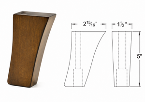 Pata de Mueble de Madera Maciza, Diseño Minimalista, Base Cónica para Mesa o Sofá, Pata de Sofá de Madera Maciza - Product Image 2