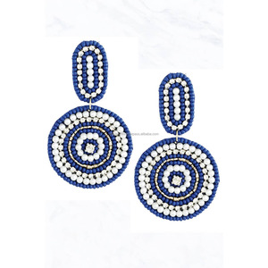 ต่างหูคริสตัลหลากสีสไตล์โบฮีเมียนประดับด้วยลูกปัดและคริสตัล งานแฮนด์เมด ดีไซน์น่ารักแบบห่วง สำหรับทุกเพศทุกวัย ขนาดสั่งทำได้ เหมาะสำหรับใส่ไปงานปาร์ตี้ - Product Image 4