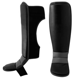 Protège-tibias en PU avec fermeture auto-agrippante élastique de qualité supérieure pour équipement de protection de boxe, unisexe adulte, légers - Product Image 1