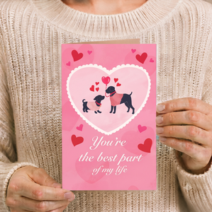 Tarjeta de papel hecha a mano con diseño de pareja de perros, tarjeta emergente con tema de amor, diseño de San Valentín, tarjetas de felicitación para pareja, tarjeta emergente 3D - Product Image 6
