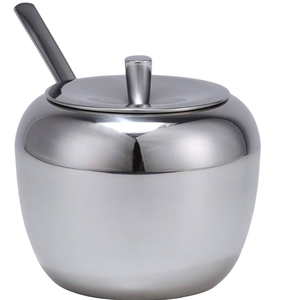 Azucareros de Acero Inoxidable con Tapa y Cuchara, Recipientes para Azúcar de Cocina Elegantes con Acabado Espejo - Product Image 5