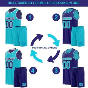 Camisetas de Baloncesto Reversibles Personalizadas para Hombres, Mujeres y Jóvenes, Uniformes de Equipo y Liga con Nombre, Número y Logotipo Impresos - Product Image 2