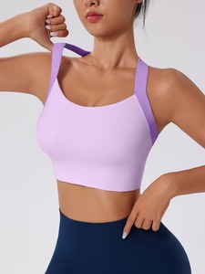 Adjustable Band Workout <b>Bra</b> | Breathable Full Coverage Yoga Crop Top | Female High Elasticity Athletic Exercise Clothing - Product Image 2