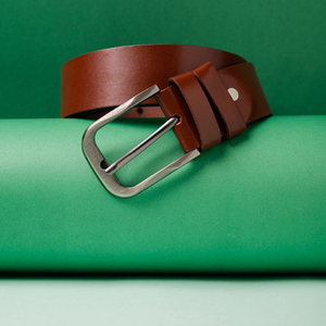 Nuevo Cinturón de Cuero Genuino para Hombre, Hebilla Metálica de Alta Calidad, Cinturón de Cuero Genuino Estilo Vaquero para Negocios y Moda, de Pakistán - Product Image 5