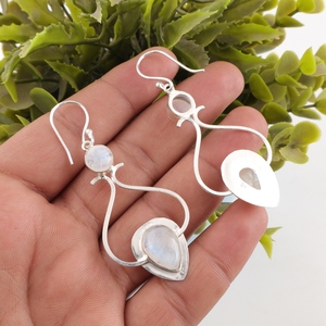 Classy And Trendy Handmade Designer <b>Rainbow</b> Moonstone Earring Jewellery For Women And Girls Wear In Wedding Party's - Product Image 3
