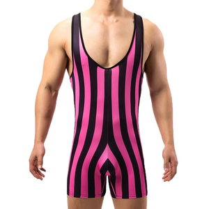 Combinaison de lutte personnalisée avec logo frontal, impression personnalisée, tissu extensible, séchage rapide et léger en Spandex/Polyester - Product Image 5