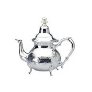 <b>Vintage</b> Silver Moroccan Tea Pot Ornate Engraved <b>Kettle</b> Traditional Serving Pot Eco-Friendly Durable Double Wall for Hospitality - Product Image 6