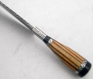 Couteau de chef en acier Damas sur mesure, lame de cuisine ultra-affûtée, manche en bois de noyer, fabricant OEM professionnel - Product Image 2