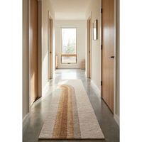 Hot Sale Modern Machine Made Extra Thick Non-Slip Runner Rug Abstract Arch Pattern Wool Cotton Hallway Carpet Contemporary