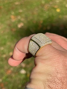 Hip Hop <b>Rings</b> for <b>Men</b> Iced Moissanite <b>Ring</b> 14k Gold Over 925 Sterling <b>Silver</b> Bling Jewelry Luxury Design Premium Quality - Product Image 5