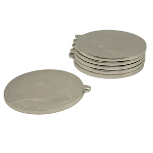 Modern Design Stainless Steel Metal Coasters Set with Holder Custom Logo Round Drink <b>Cup</b> <b>Mat</b> Non-Slip Heat Resistant Coaster - Product Image 4
