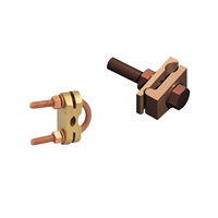 Pince de mise à la terre en cuivre robuste pour installations électriques extérieures, transformateurs et appareillage de commutation, disponible au prix export