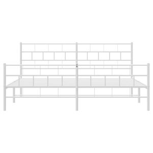 Cadre de lit en métal blanc 76 x 80 pouces, produit élégant et durable dans la catégorie des lits en métal - Product Image 5