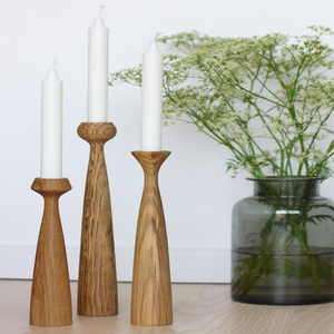 Porte-bougies décoratifs en bois au design unique, modernes, écologiques, polis et personnalisables pour restaurant, hôtel, mariage - Product Image 2