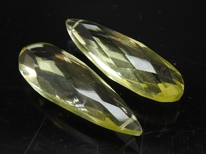 Cuentas de cuarzo amarillo limón hechas a mano, facetadas en forma de lágrima, de 30x10 mm, con orificio de 0.50 mm para la fabricación de joyería DIY. - Product Image 4