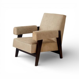 Sillón de Terciopelo Estilo Chandigarh, Moderno de Mediados de Siglo, de Madera Maciza, Retro, para Sala de Estar, Venta al Por Mayor - Product Image 2