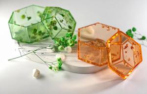 กล่องใส่เครื่องประดับเรซิ่นลายดอกไม้ตกแต่งทำมือ กล่องเก็บของจุกจิกขนาดเล็ก กล่องของขวัญเครื่องประดับเรซิ่นแบบกำหนดเอง - Product Image 3