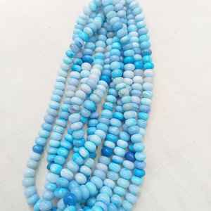 Collier de perles en opale bonbon en forme de rondelle, pierres précieuses arc-en-ciel pour la fabrication de bijoux, vente en gros - Product Image 1