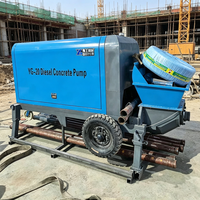 Mini pompe à béton diesel sur remorque 15m³/h haute pression pour petits projets de construction, CE, prix usine