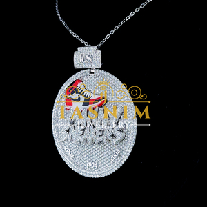 Full Ice out 14K Solid Gold Plated Moissanite Pendant with Manny Sneaker Design Christian Hiphop Unisex Luxury <b>Charm</b> Gift - Product Image 5