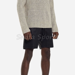 กางเกงขาสั้นหนังผู้ชายสำหรับฤดูร้อนและสวมใส่ต่อสู้ แฟชั่นใหม่ กางเกงขาสั้นลำลองผู้ชาย หนังแท้ 100% - Product Image 4