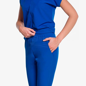 Blusa de Uniforme Médico para Mujer, Cuello en V, Blanca, de Algodón y Poliéster, con Bolsillos, para Personal Médico - Product Image 4