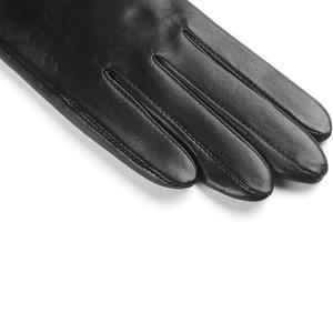 Gants d'hiver en cuir chauds et élégants pour hommes et femmes, imperméables à la neige, thermiques, compatibles avec les écrans tactiles, pour le cyclisme, la conduite estivale, le vélo, personnalisés, noirs - Product Image 4